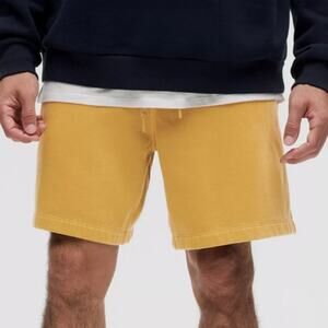 Lululemon Steady State Relaxed-Fit Short 7" Wash Gilded Yellow Men's Small GUC